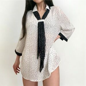 EI SHING FASHION® WOMEN’S VINTAGE MATCHSTICK COLLARED BLOUSE.
